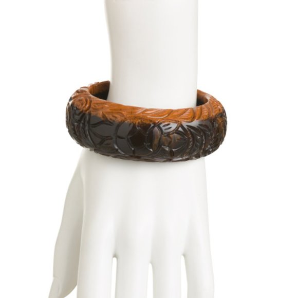 PATRICIA NASH Carved Resin Bangle Bracelet - Picture 2 of 4